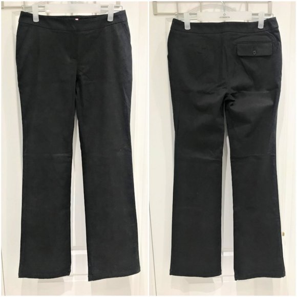 Max & Co. Black Zip Up Chino Trouser Pants Made in Italy Size 10 - Picture 1 of 7